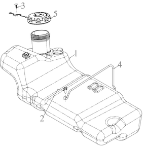 Fuel Tank Diagram and Parts List for ZTXS4-54KH (47RSCAB7A10)(2023) Cub Cadet Lawn Tractor